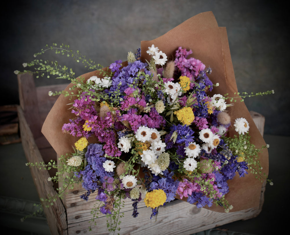 'Wild Flower Everlasting Bouquet' - folk festival - brights